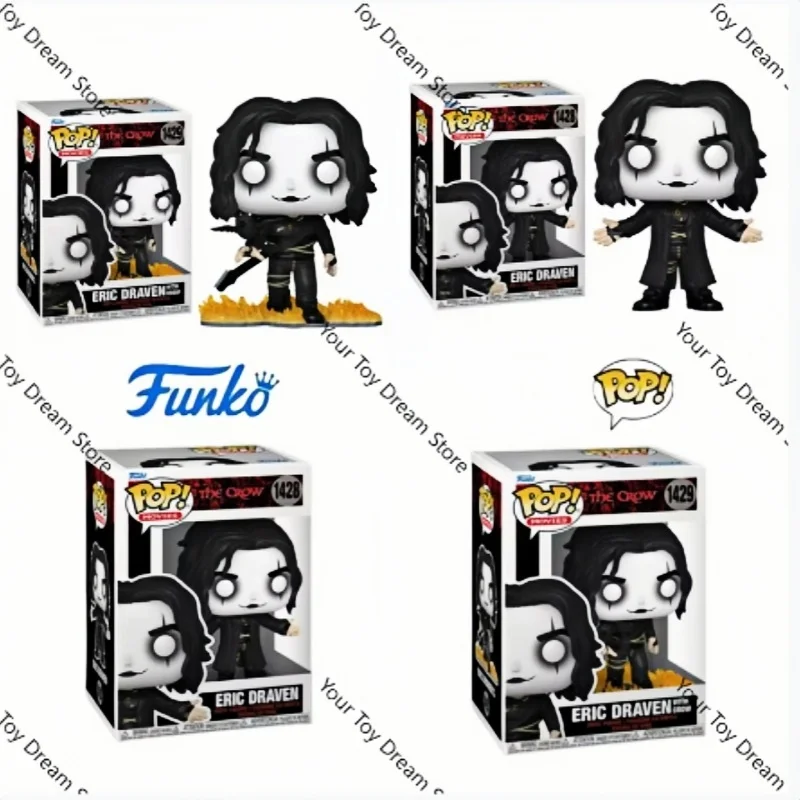 

Original Funko Pop The Crow Eric Draven Figure Decor Q Version Noctilucent Vinyl Sculpture Doll Collect Limited Edition Gift Toy