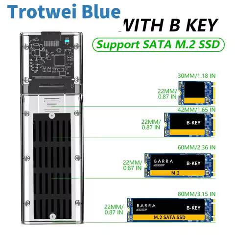 M2 SSD CASE SATA Chassis M.2 To USB 3.0 SSD Adapter For PCIE NGFF SATA M / B Key SSD Disk Box For 2230/2242/2260/2280MM