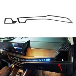 2pcs Dry Carbon Dashboard Side Air Conditioning AC Vent Cover Panels for BMW X5 X5M G05 LCI G06 G07 2023+