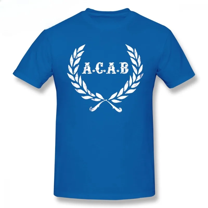 Harajuku fashion  Acab A C A B Football ACAB Soccer Unisex T-Shirt Men Print Tee Shirt Cotton Funny Short Sleeve Beach Tshirt