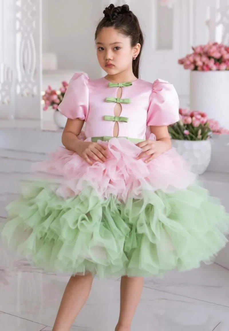 Robe de Rhprincesse pour enfants, robes de soirée, robe de mariée, vêtements d'anniversaire pour enfants, fille de fleur