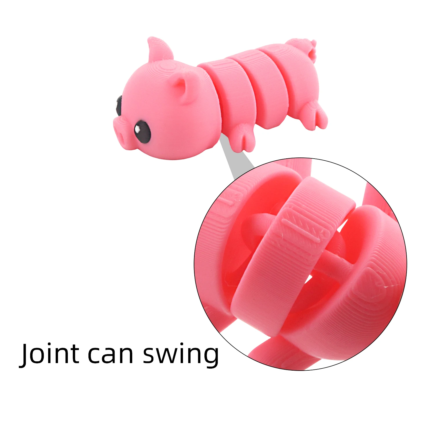 Mini animali stampati in 3D, simpatici modelli di maiali, giocattoli antistress per la decorazione del desktop domestico, animali domestici tascabili