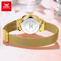 OPK 8115 montre pour femme Simple mode originale montre-bracelet à Quartz en acier inoxydable maille bracelet montre étanche pour les femmes Reloj 5