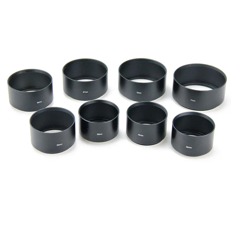 long Metal LENS HOOD 40.5mm 46mm 49mm 52mm 55mm 58mm 62mm 67mm 72mm 77mm for Canon Nikon Sony for Olympus Fujifilm camera lens