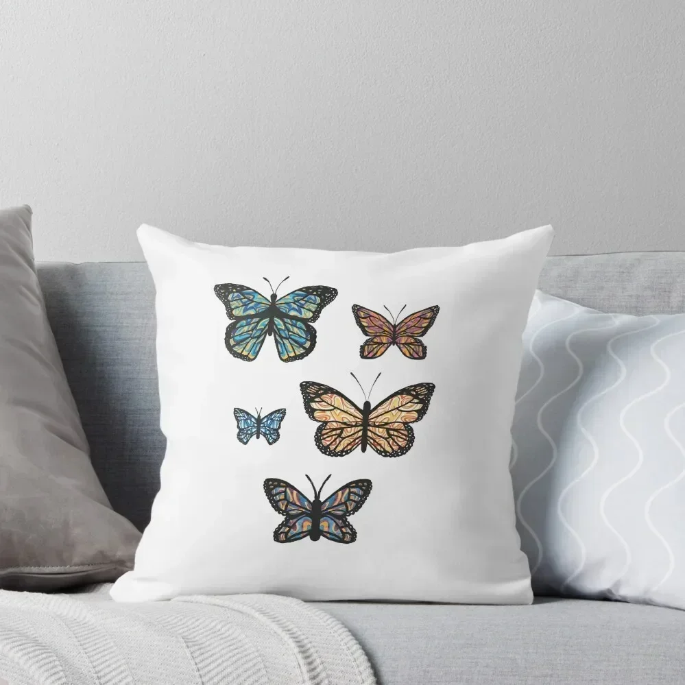 Butterfly Sticker Set 1 + Tote Bag + Mask Throw Pillow Decorative pillow case luxury sofa pillows pillow