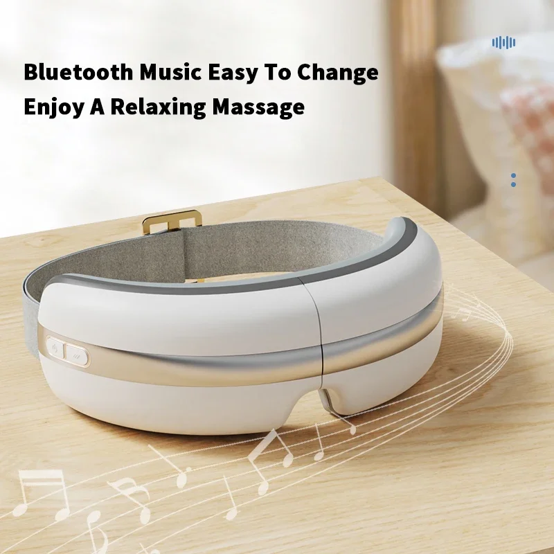 Eye Massage Instrument Vibration Airbag Pressure Hot Compress Eye Massager Bluetooth Music Relax Fatigue Eye Care Foldable