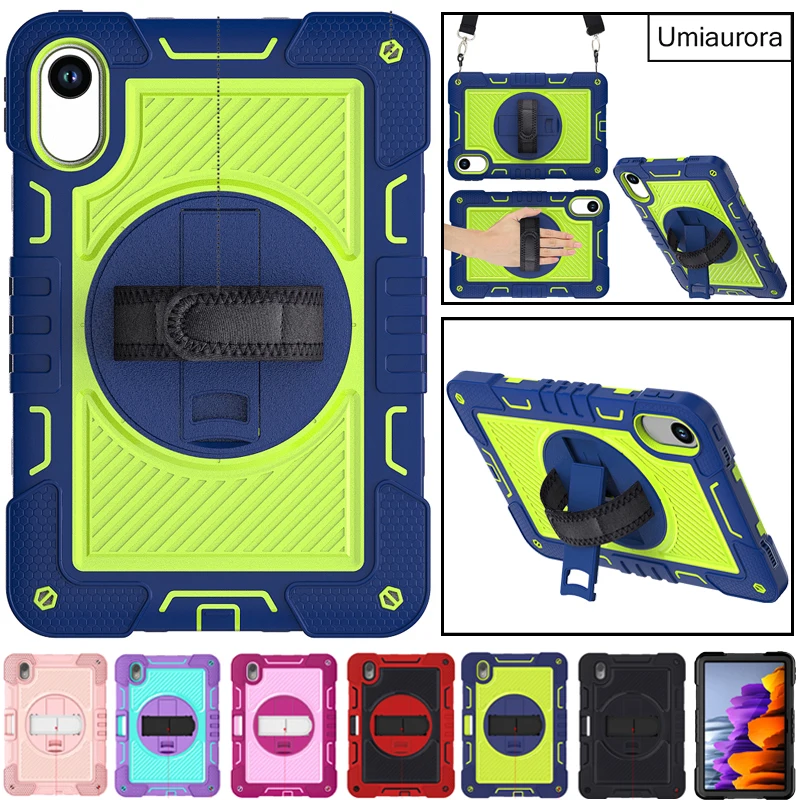 

For Xiaomi Pad 6 7 8 11.2" Redmi Pad 10.6 SE 8.7 Pad2 11 inch Heavy Duty Armor Tablet Case Stand Shoulder Strap Shockproof Funda