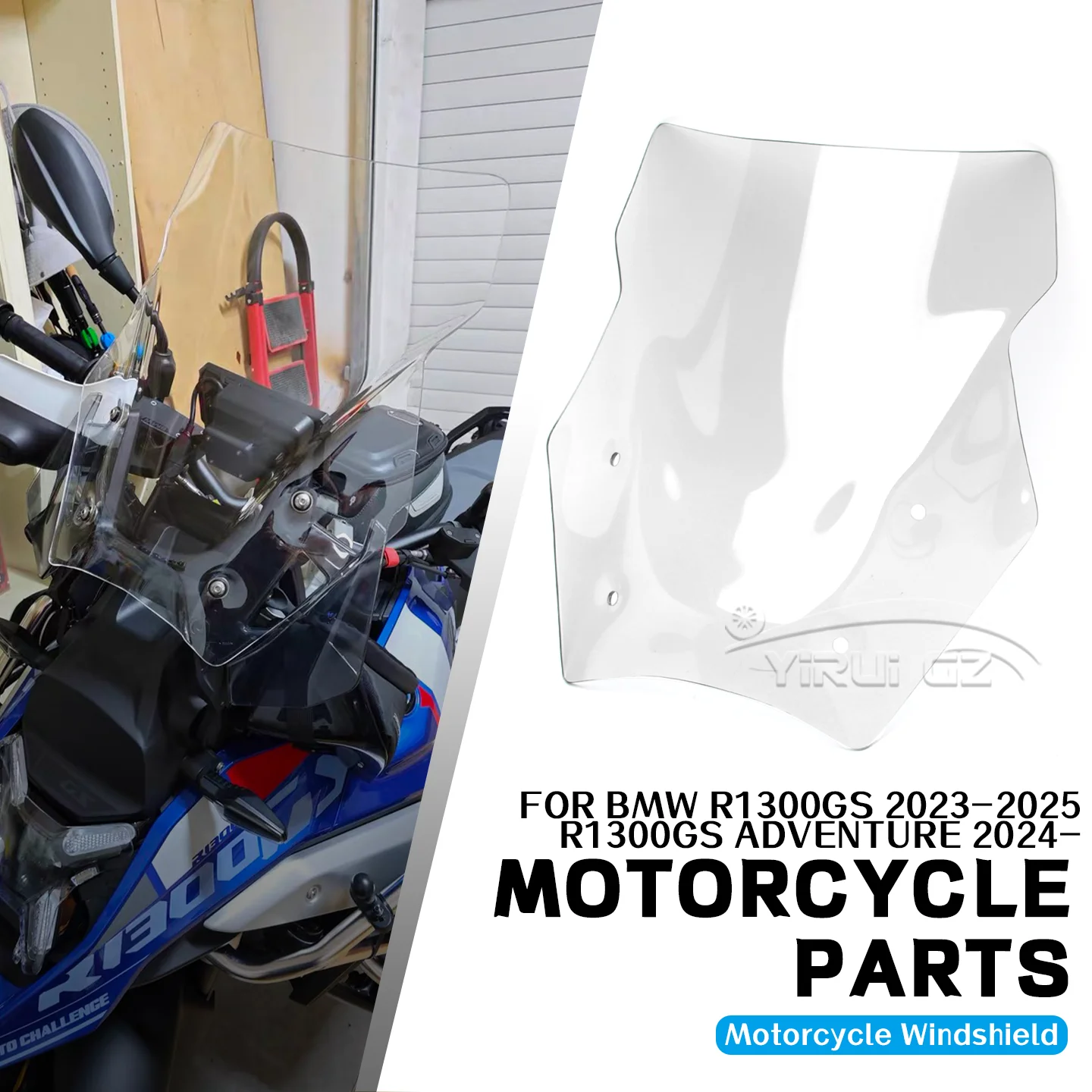 

Motorcycle New Windshield R1300 GS Modified Windshield Accessories Windshield FOR BMW R1300GS 2023-2025/R1300 GS ADVENTURE 2024-