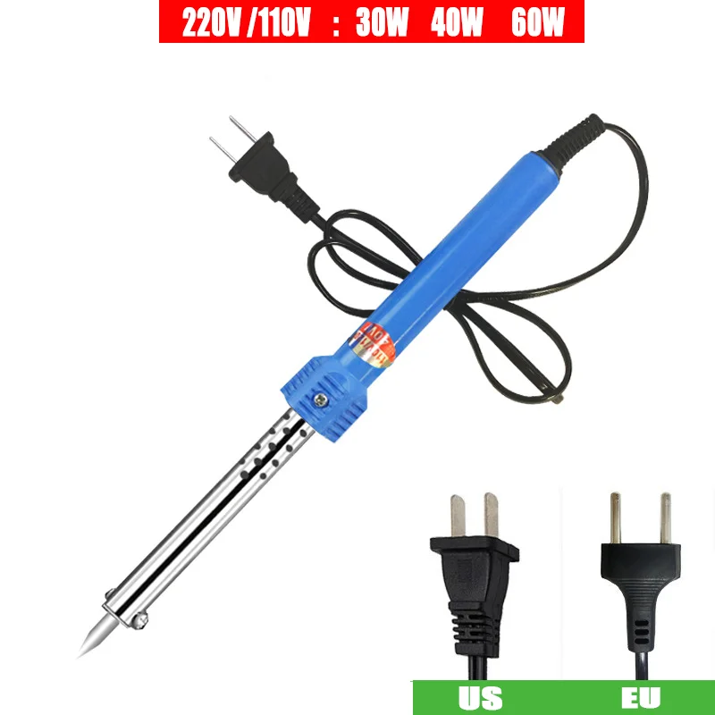 

US/EU 30W 40W 60W Electric Soldering Iron External Heating Rubber Handle Multi-purpose Pointed Mouth Luotie 110V 220V