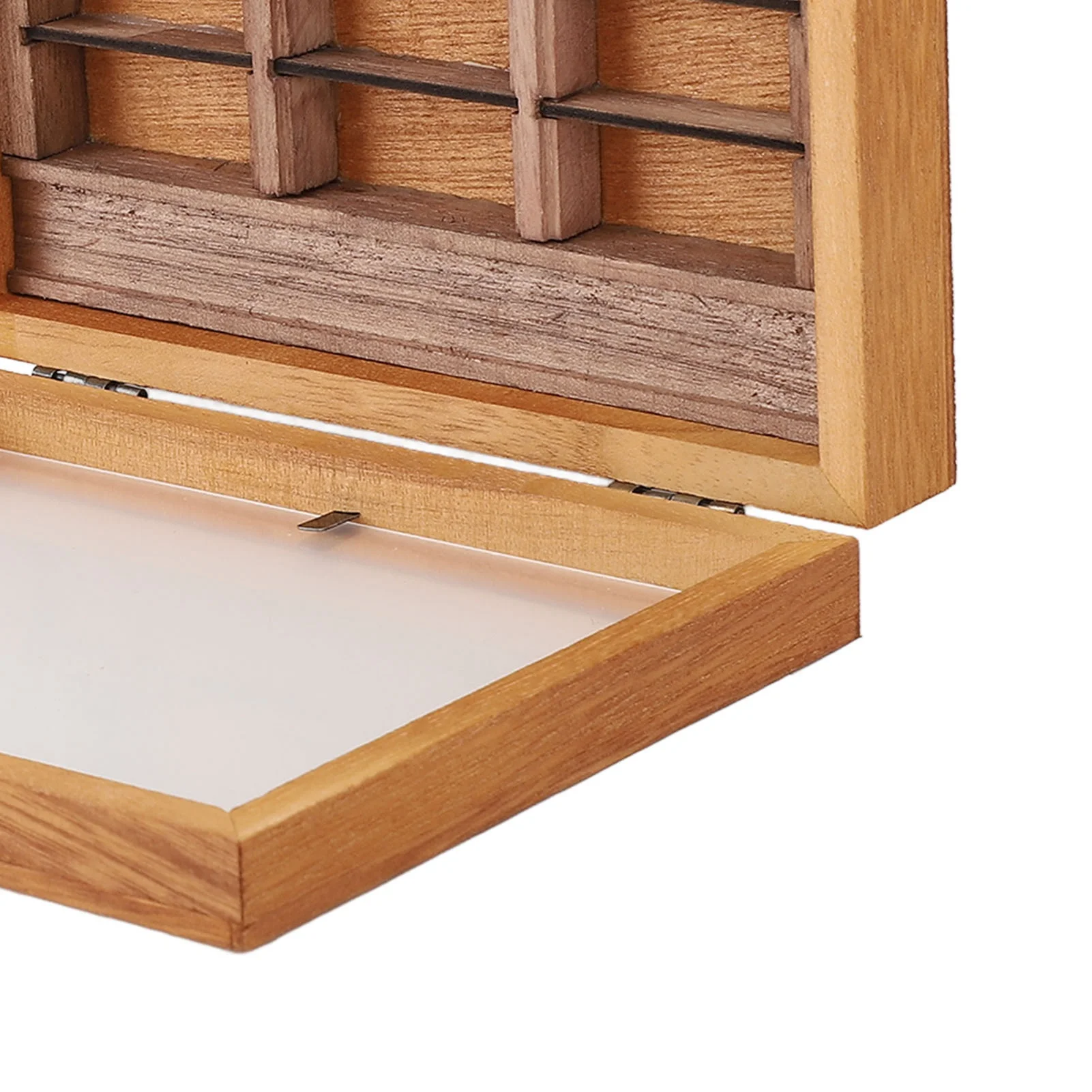 ديكور رف الكتب المصغر 196 كتب مطوية صناديق كتب مصغرة عرض حافظة خشبية أنيقة للمقهى #6