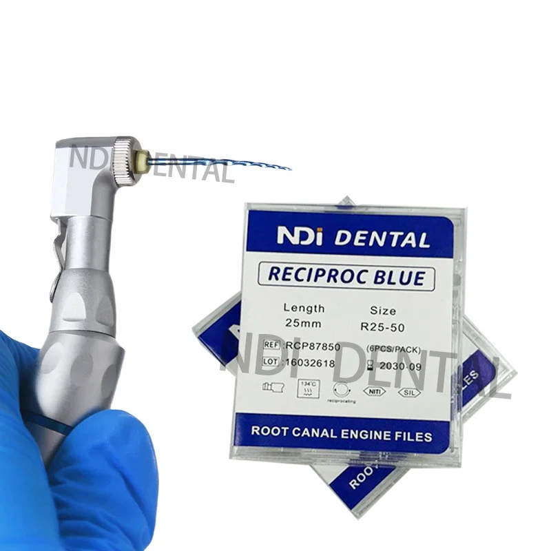 

10Box/Set Dental File NiTi Rotary Root Canal Files Blue Heat-Activated Taper 21/25/31mm R25/40/50 Endodontic Treatment Tool