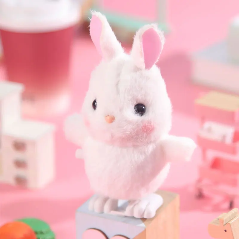 1 pçs bonito acabar pulando urso animais de pelúcia brinquedo crianças menino menina animais de pelúcia coelho relógio andando brinquedos crianças presentes divertidos