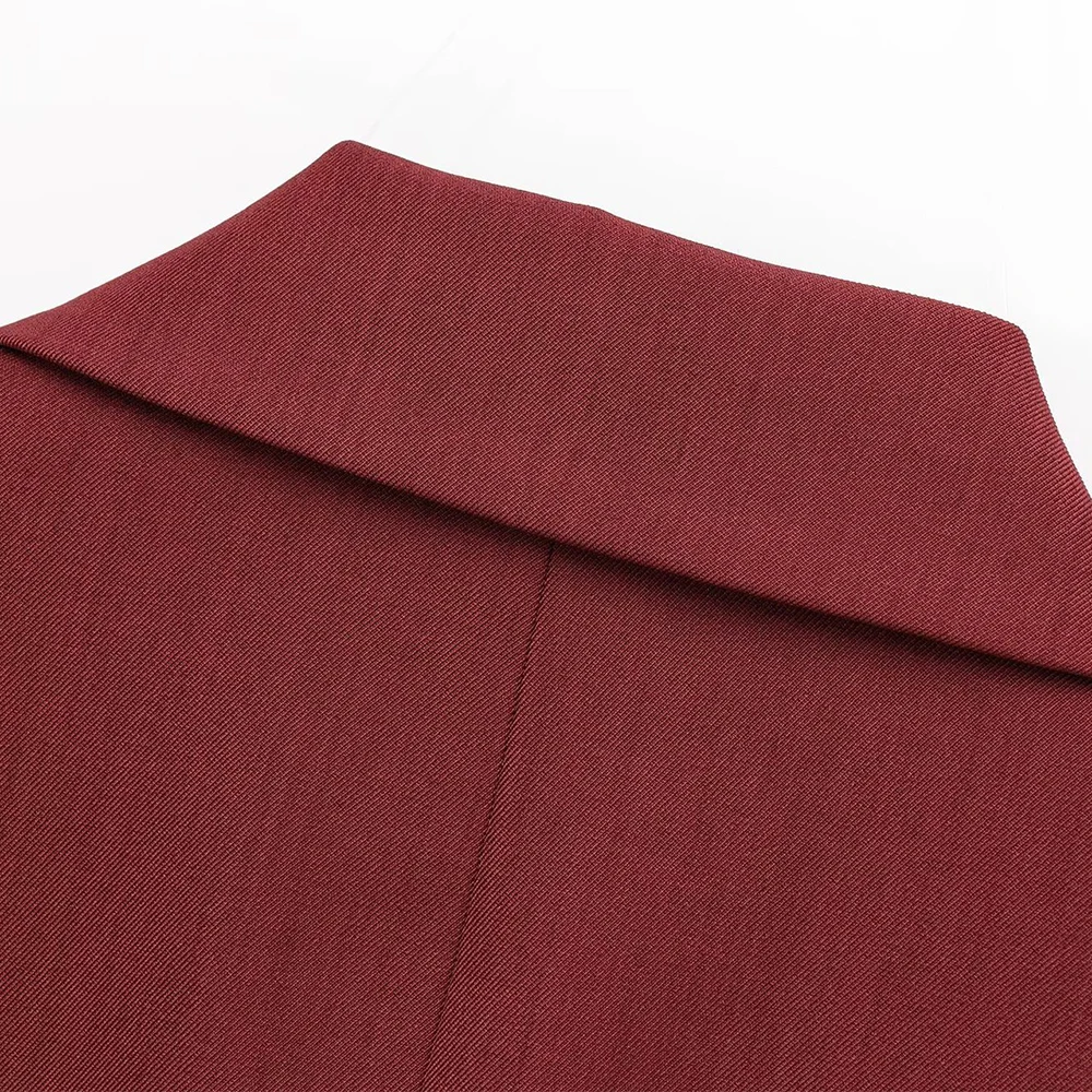 Blazer europeo de manga larga para mujer, traje informal con solapa y doble botonadura y pantalones, estilo Popular