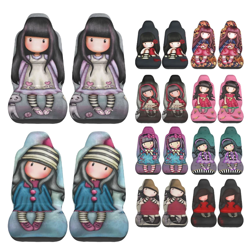 

Gorjuss Cartoon Art Car Seat Cover Custom Printing Universal Front Protector Accessories Cushion Set