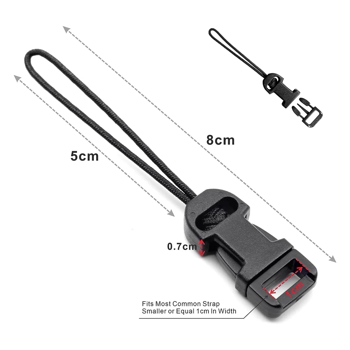 Liberação rápida Camera Strap para Câmeras Digitais, QD Loops Conector Adaptador, Binóculos, 4 pcs