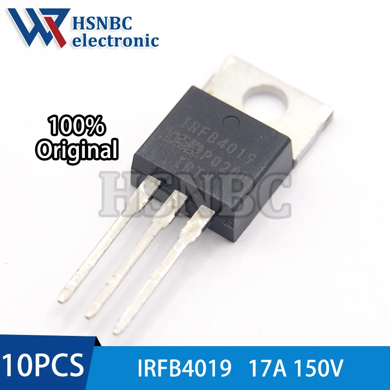 

10Pcs/Lot IRFB4019 IRFB4019PBF TO-220 17A 150V N-Channel Power MOSFET Transistor 100% New Original