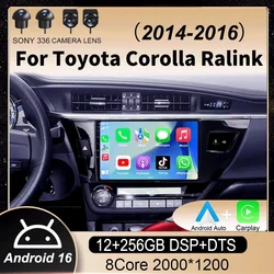 Android 16 2 Din Car Radio for Toyota Corolla Ralink 2014 - 2016 Multimedia Video Player Navigation MP5 Stereo Carplay Head Unit