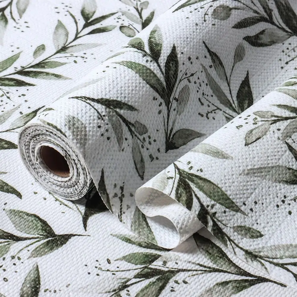 

24IN x 10T Non-Adhesive Strong Non-Slip Shel and Der Liners, Waterproof Shel Der Liner, Easy to Clean, Green Leaf