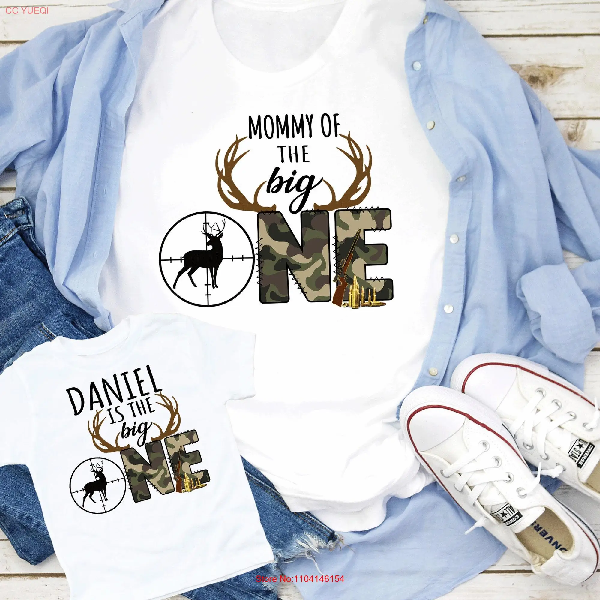 Deer Birthday T Shirt Personalized Camo Boy Dee Hunting D233 long or short sleeves