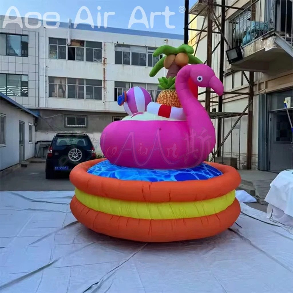 Inflatable Flamingo Swimming Pool Balloon for tropical Sea Party Summer Beach Decoration