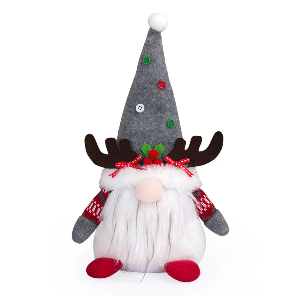 

Рождественский домашний декор, фигурка Санта-Клауса и Рудольфа, гнома для праздничного украшения стола и каминного стола 16, 10, 28 см