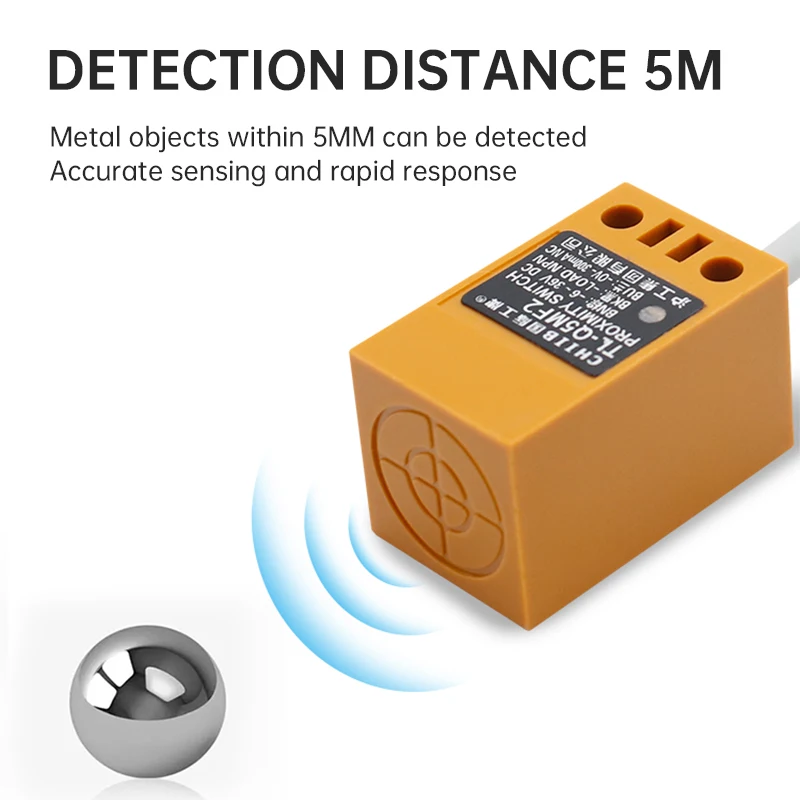 

TL-Q5M Series NPN PNP NO NC DC 12-24V Waterproof Inductive Metal Proximity Switch Square Sensor