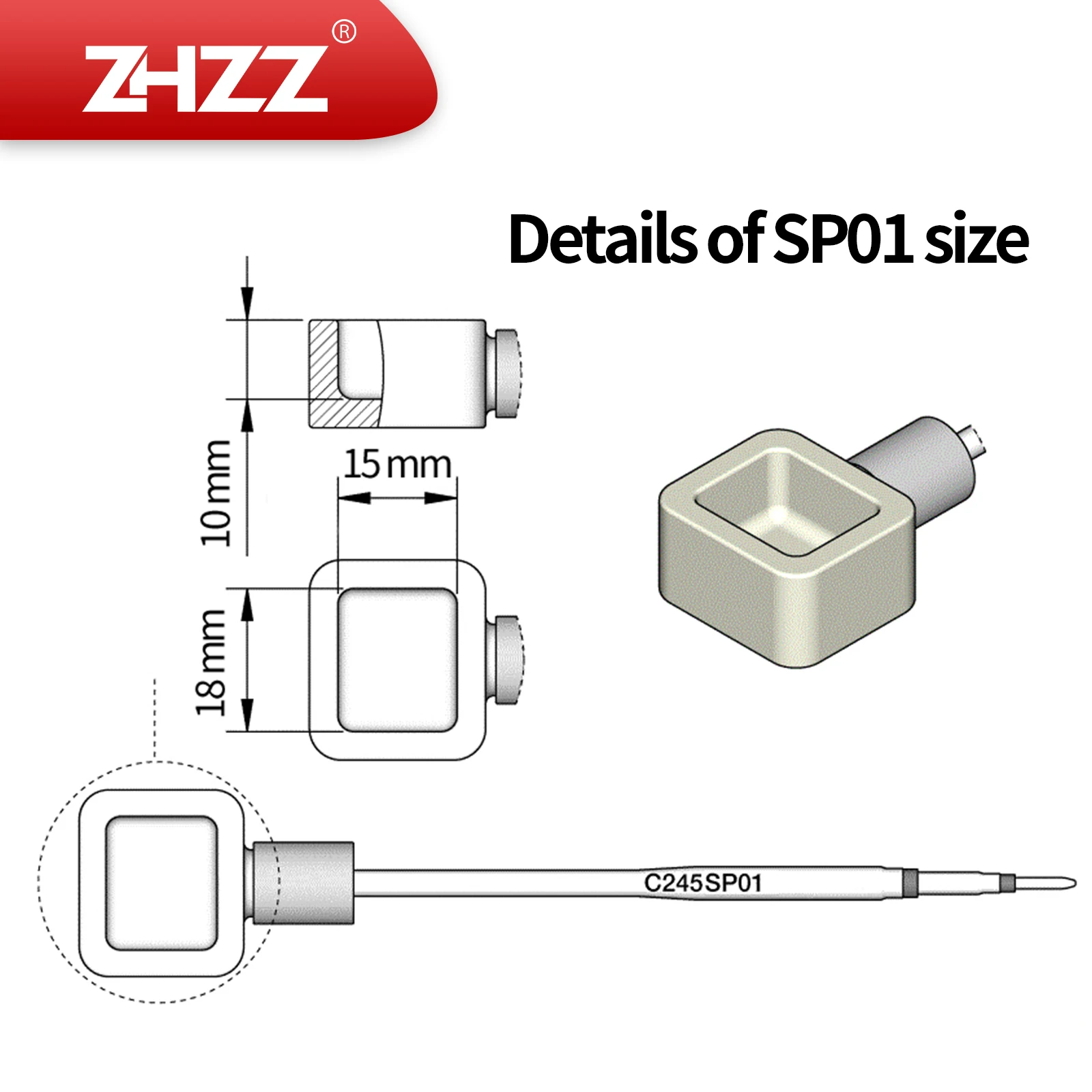 

C245 Soldering Iron Tip C245-797 951 912 905 102 064 766 C245-SP01 Solder Pot Cartridge 15*18 for JBC Cartridges T245 handles