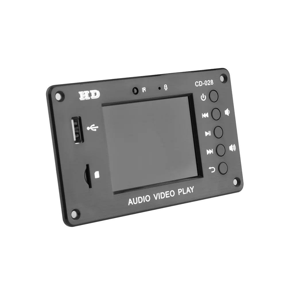 028 MP5 12V LCD Screen DTS Lossless Bluetooth Module Mp4/Mp5 HD Video APE/WAV Decoding Board Wireless BT Audio and Video Decoder