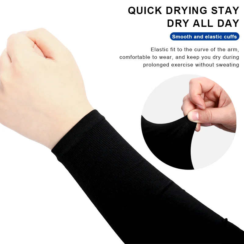 Summer Arm Sleeves Quick Dry Breathable Outdoor Sports Running Fitness Sun Protection Long Arm Cover Cycling Sport Sleeve Cover