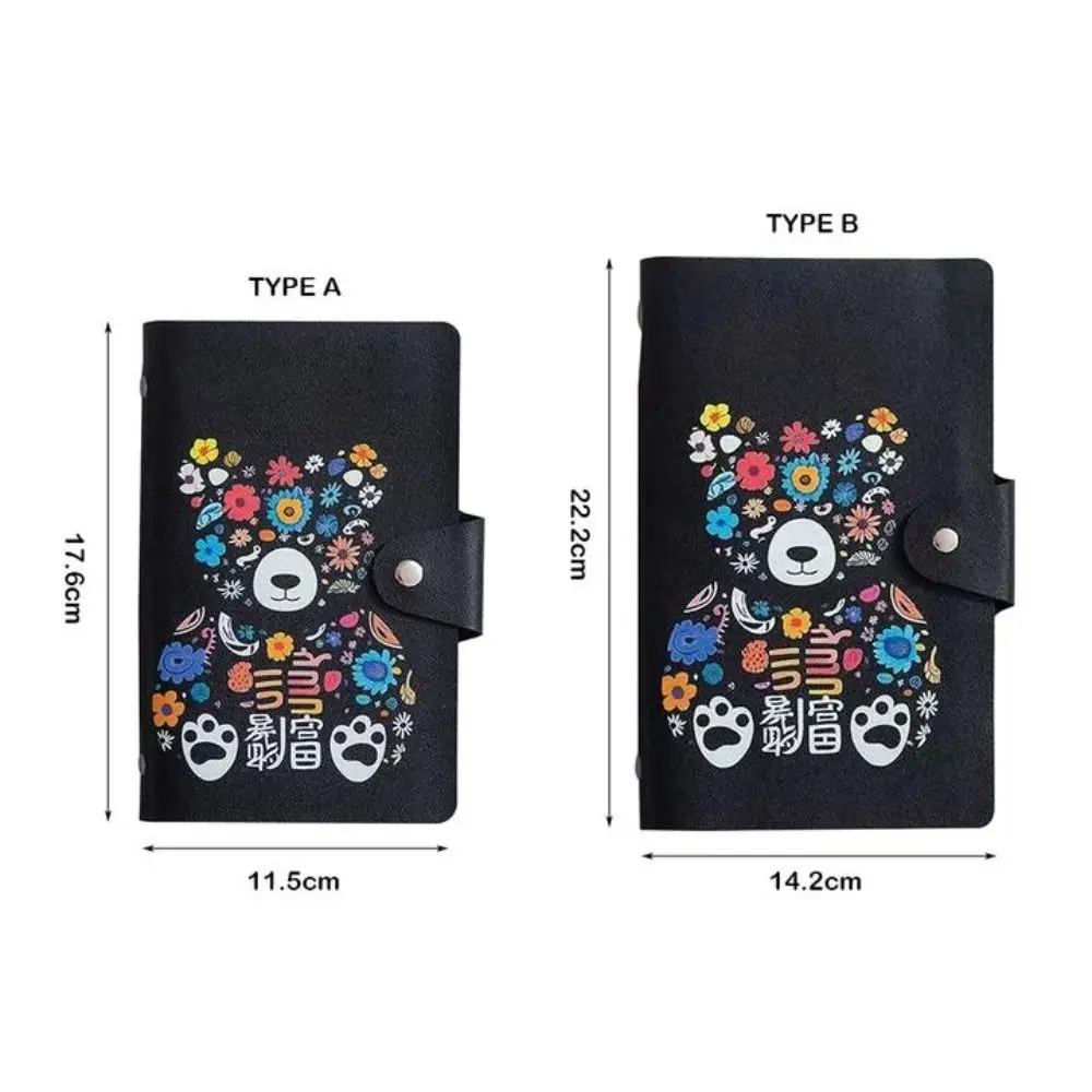 Holen Sie sich reich an der Nacht, Geldspar-Herausforderungsordner, wohlhabender Bär, 100 Umschläge, Geldumschläge, wiederverwendbares PU-Material