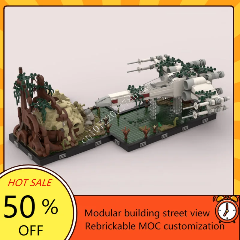 

2098PCS SW - Yoda's Size Matter Not Space War Weapon MOC SpaceShip Battle Model Building Blocks Architecture DIY Model Toy Gift