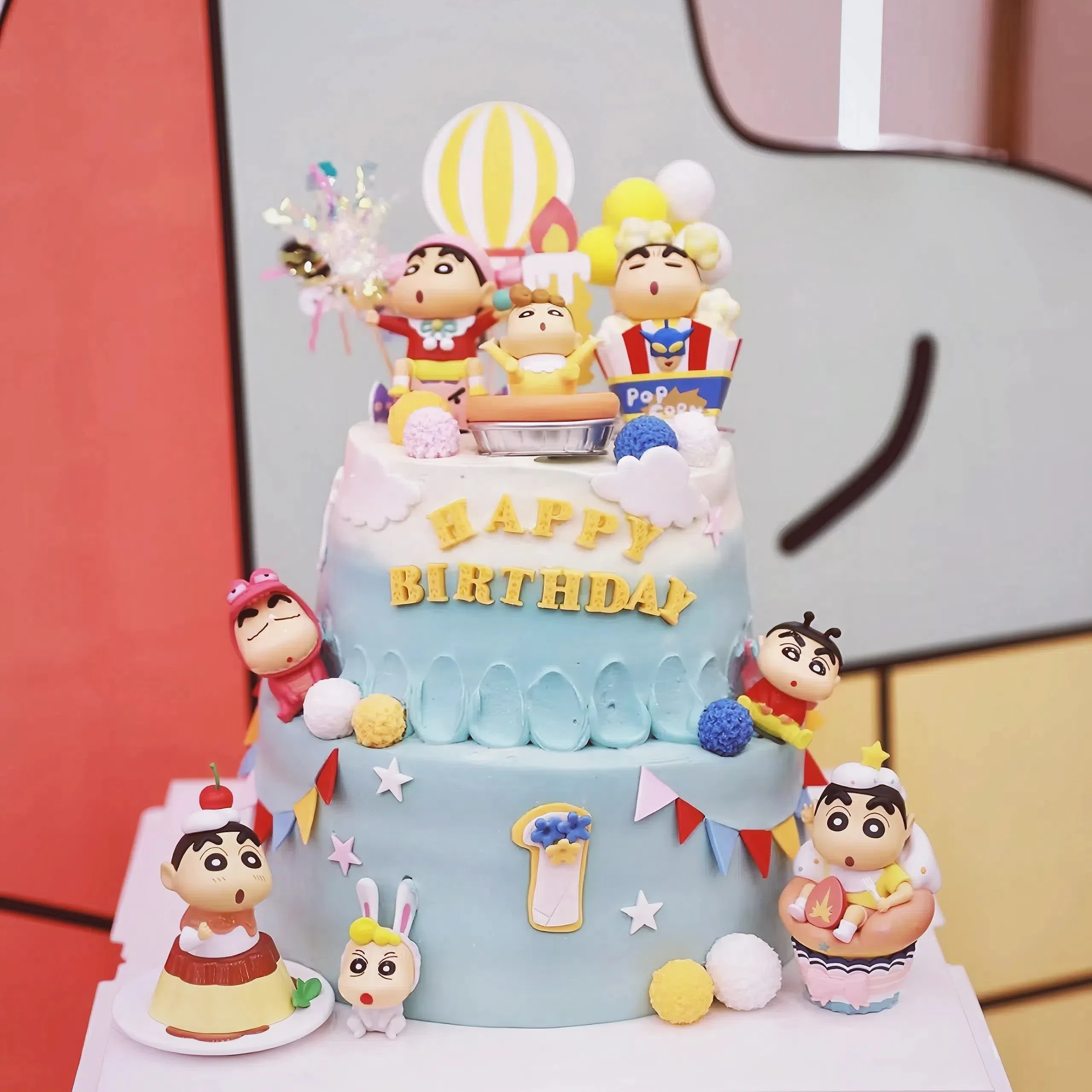 

Crayon Shin Chan Heart Dot Series Blind Box - Handmade Desktop Ornament Dessert Themed Trendy Toy Collectible Gift