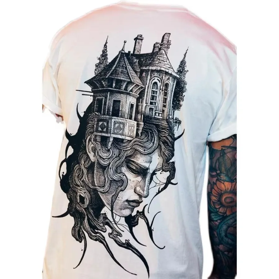 

Unique back super cool printed street couple's clothing the same summer trend and comfortable fabric for men and women