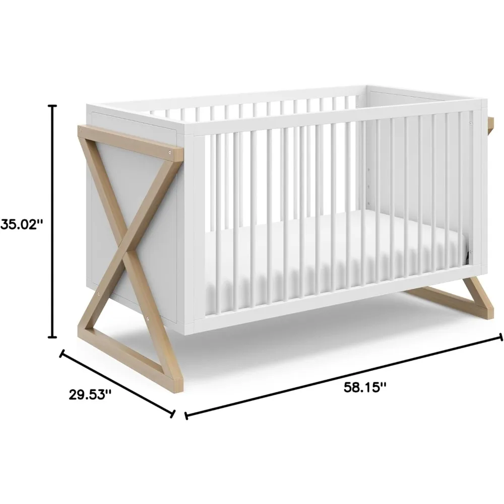 Storkcraft Equinox 3-In-1 Converteerbare Wieg-Kan Eenvoudig Worden Omgezet In Peuterbed En Ligbed, Verstelbare Matrasondersteuning In 3 Standen