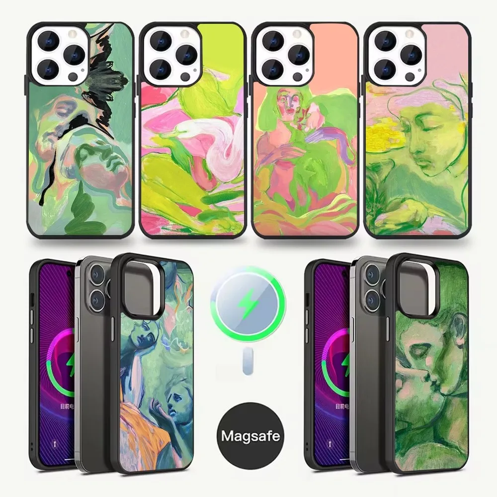

Oil Painting Abstract Phone Case For iPhone 16,15,14,13,12,11,Pro,Max,Plus,Mini,Magsafe,Magnetic Wireless Charging Case