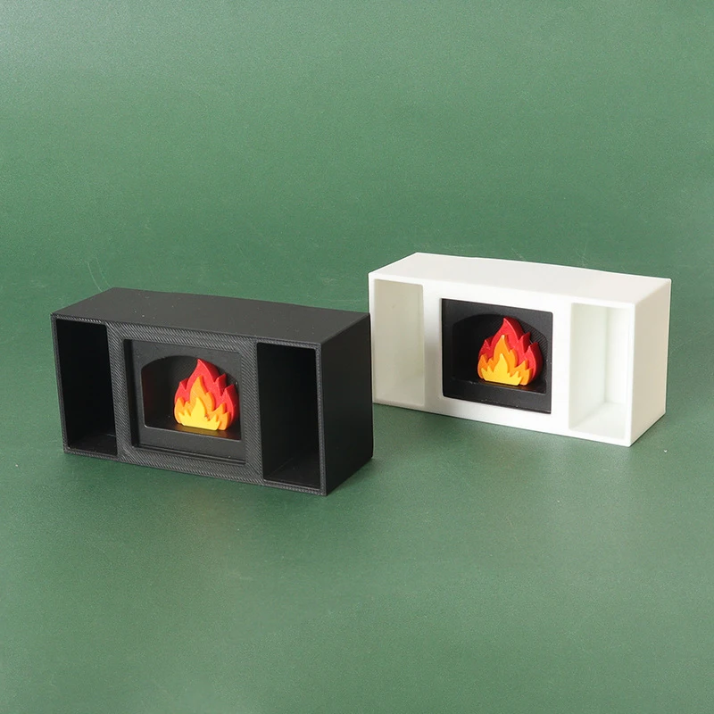 1/12 Miniaturowy kominek z podświetleniem do domku dla lalek, dekoracja świąteczna do domku dla lalek, akcesoria meblowe do symulacji domku dla lalek