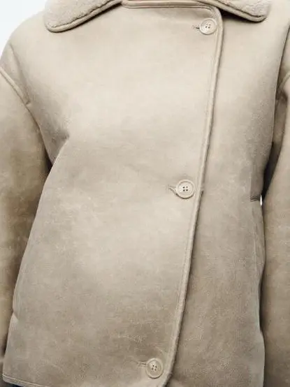 

Женская двусторонняя бархатная куртка, свободная повседневная верхняя одежда, удобная посадка, весенний сезон, обычная длина, без кепки