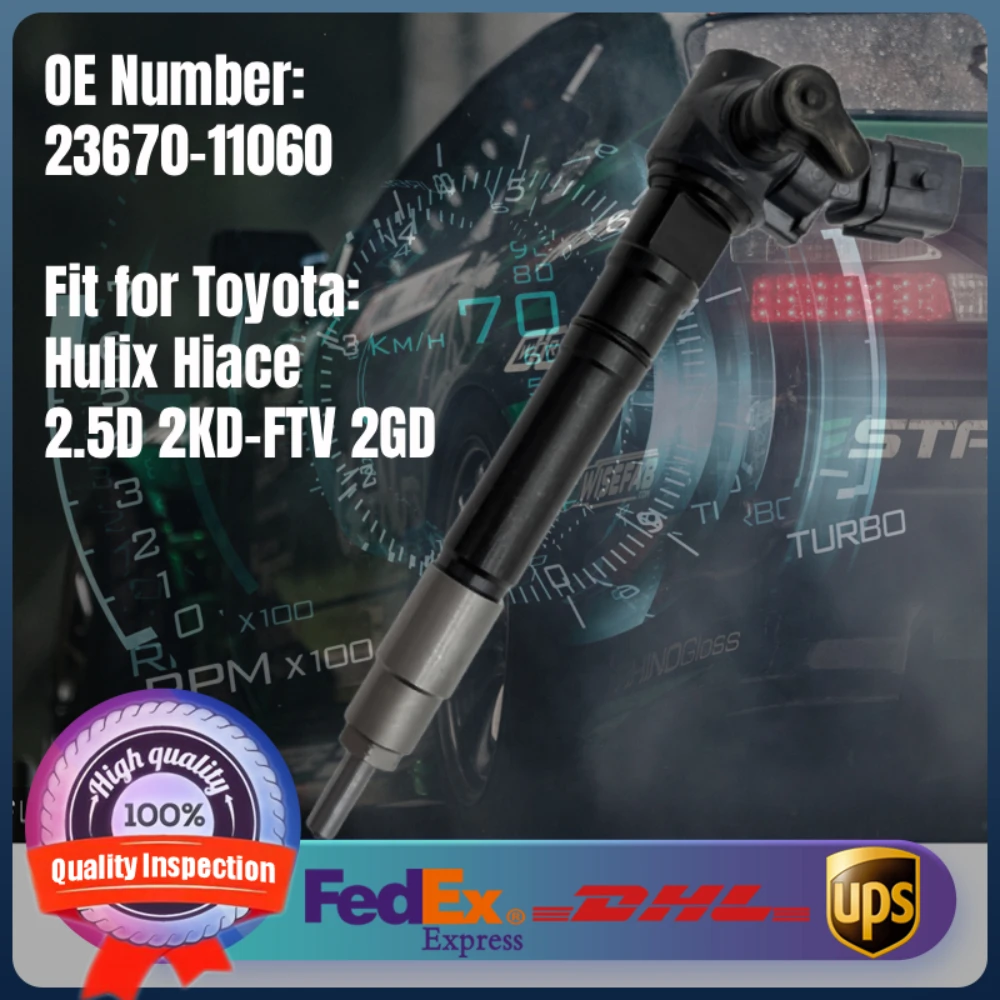 

Diesel Common Rail Diesel Fuel Injector 23670-11060 Injector Nozzle 2367011060 for Toyota Hiace Hulix Truck 2KD-FTV 2GD Engine
