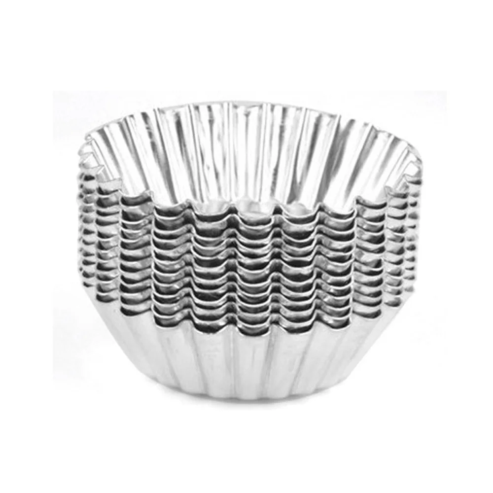 100 Moldes Reutilizables de Aluminio para Tartaletas, Compatibles con Cupcakes, Muffins, Pasteles, Galletas, Pan, Gelatina, Trufas de Chocolate