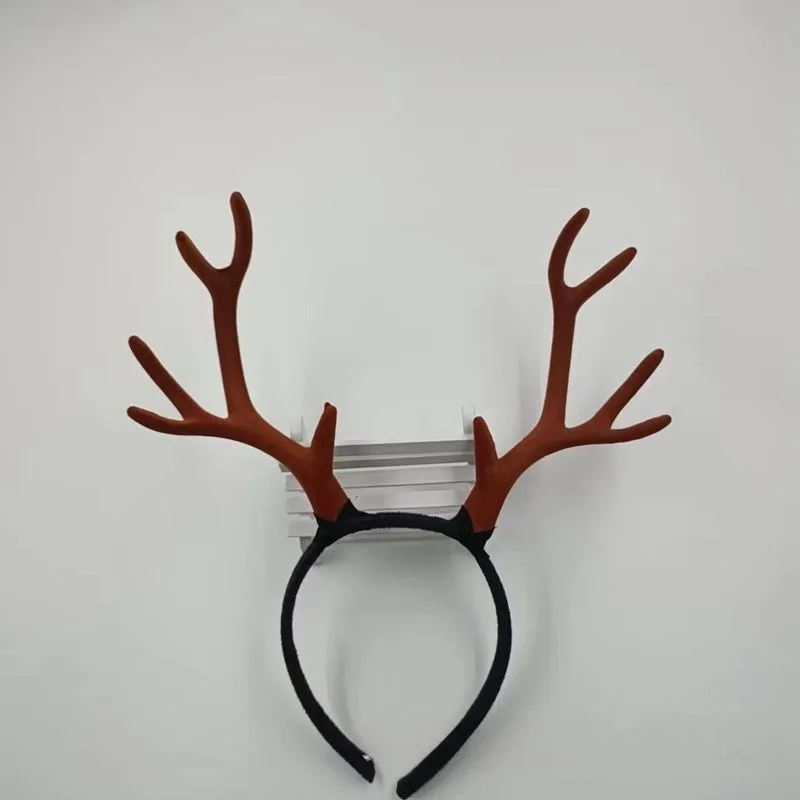 10ペア 17cm フロッキング加工のトナカイの角ヘッドバン - Reindeer Antlers Headband のレビューと価格