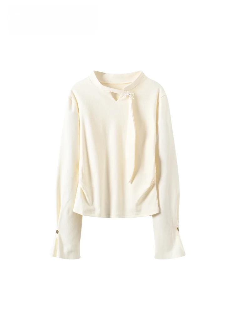 

CaraCLUB plus Size Long Sve Knitwear Women's Loose Fit Stand Collar Autumn Winter New Sle Design Sense Slimming Top