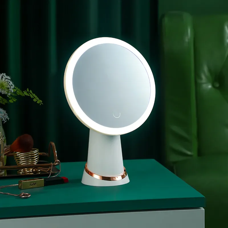 Cosmetic Mirror with Lights 3 Colours LED Cosmetic Mirror Light Rechargeable Stand Light Beauty Cosmetic Light Touch Control