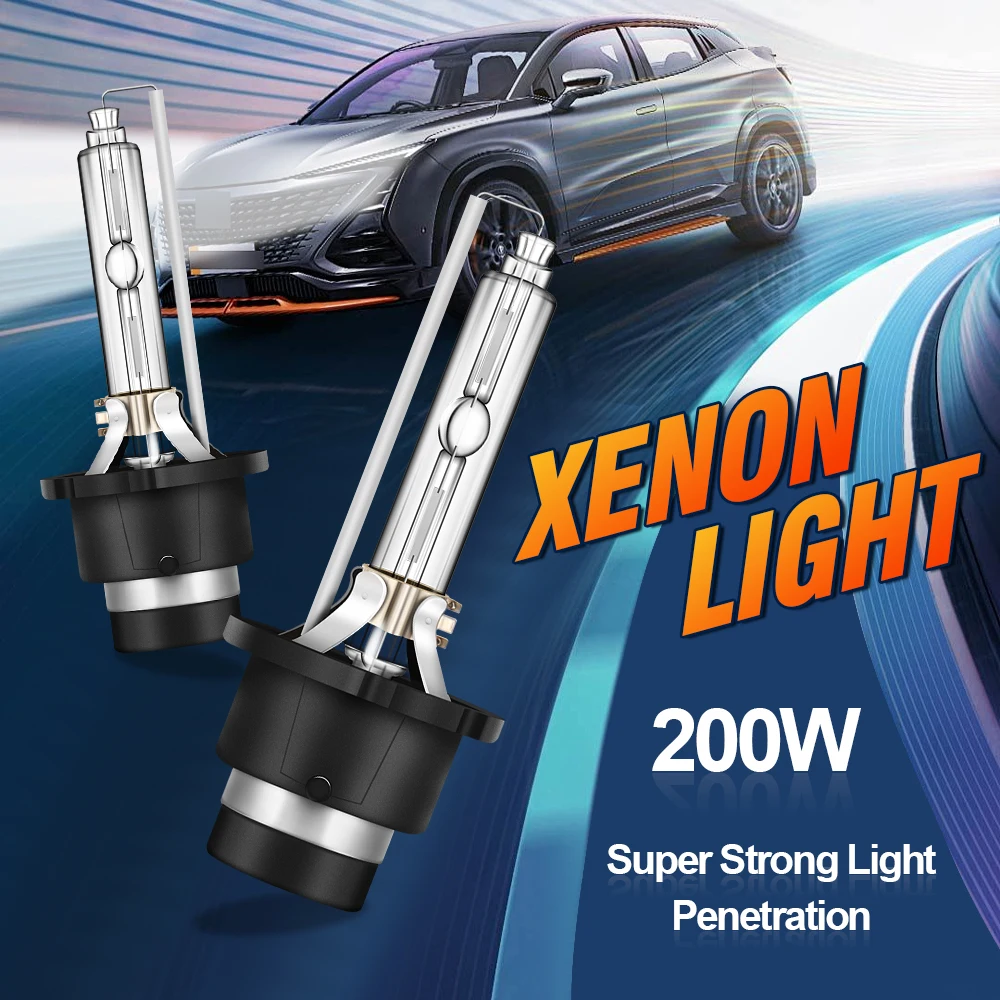 200W HID Xenon Headlight Bulbs 20000LM D1S D2S D3S D4S Auto Headlamps 3000K 4300K 5000K 6000K 8000K 10000K 12000K Xenon Lights