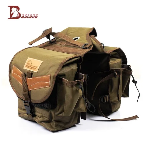 Imagen 2 del producto Bolsa de sillín Baslong, bolsa para equipo ecuestre de tela Oxford, bolsa de cosméticos multifuncional impermeable de gran capacidad, bolsa para equipo de entrenamiento ecuestre