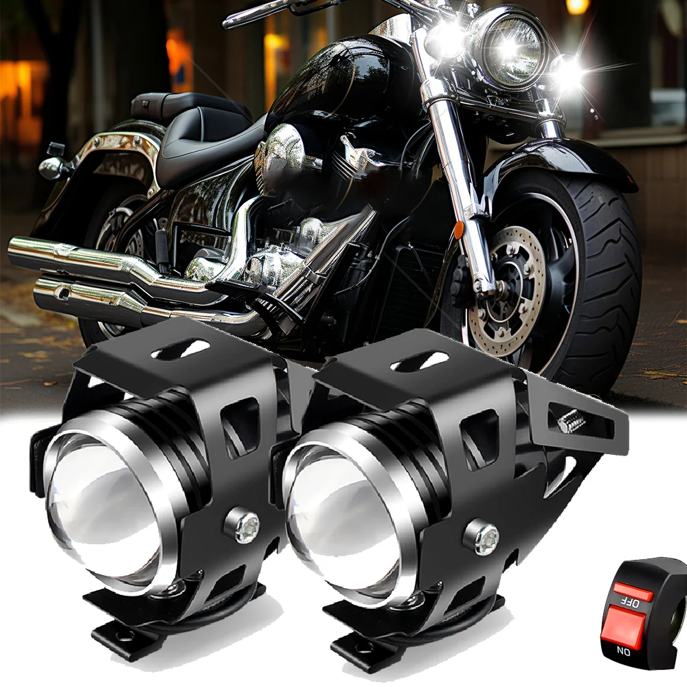 

2PCS 12V Lens Atv Motorcycle Headlight Super Bright Front Lamp Driving Projector Lens 12V Barra Led Lamp Super Bright Led