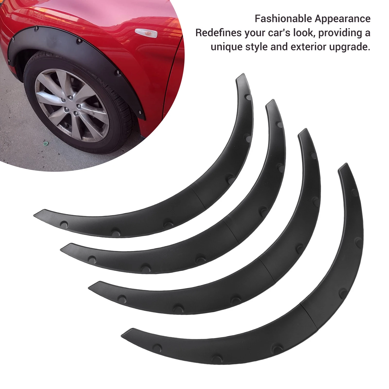 Kit Wheel Flares  Flexible 80cm Wheel Arch Trim  for Sedan SUV Off Road Vehicle