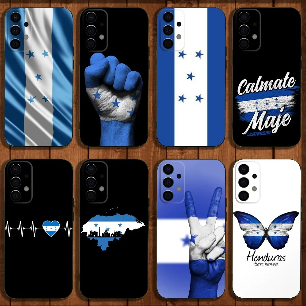 

Honduras Flag Phone Case For Samsung Galaxy A13,A21s,A22,A31,A32,A52,A53,A71,A80,A91 Soft Black Cover
