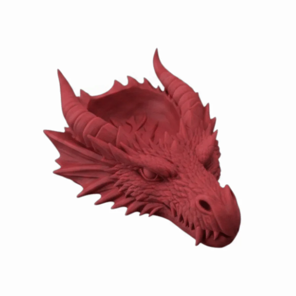 3D Print Dragon Head Storage Tray Funny Design Medieval Dragon Sculpture Jewelry Display Holder Multipurpose Dark SeriesUnique