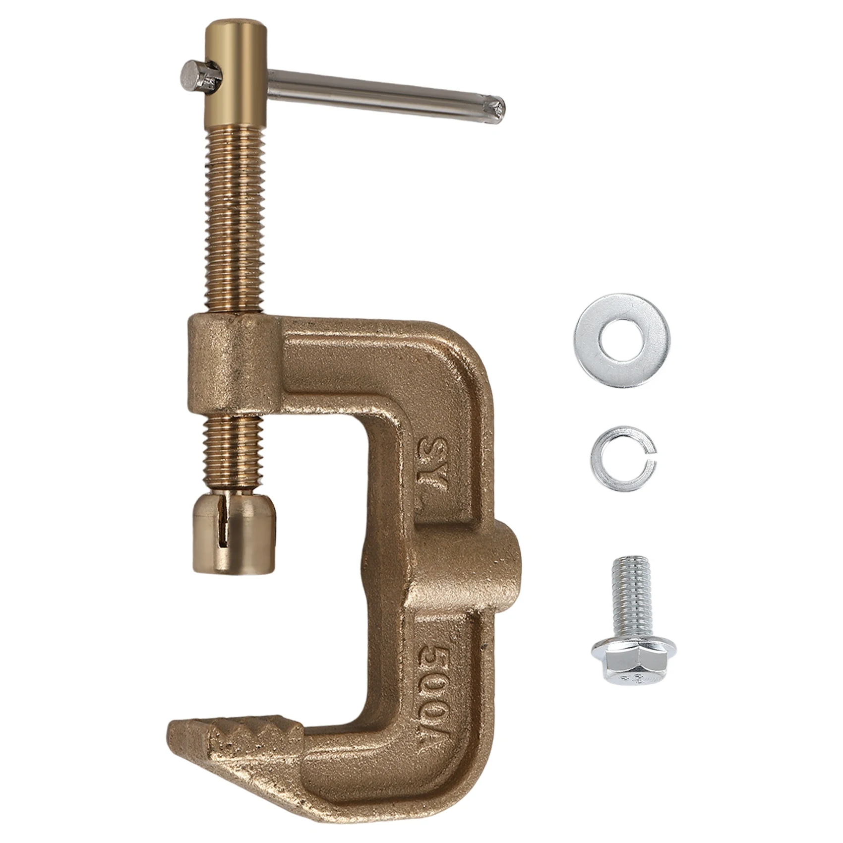 AC88 Welding Ground Clamp 500A G-Type Solid Brass Earth Clamp 43mm Jaw Width for TIG MIG MMA for Welder Tool
