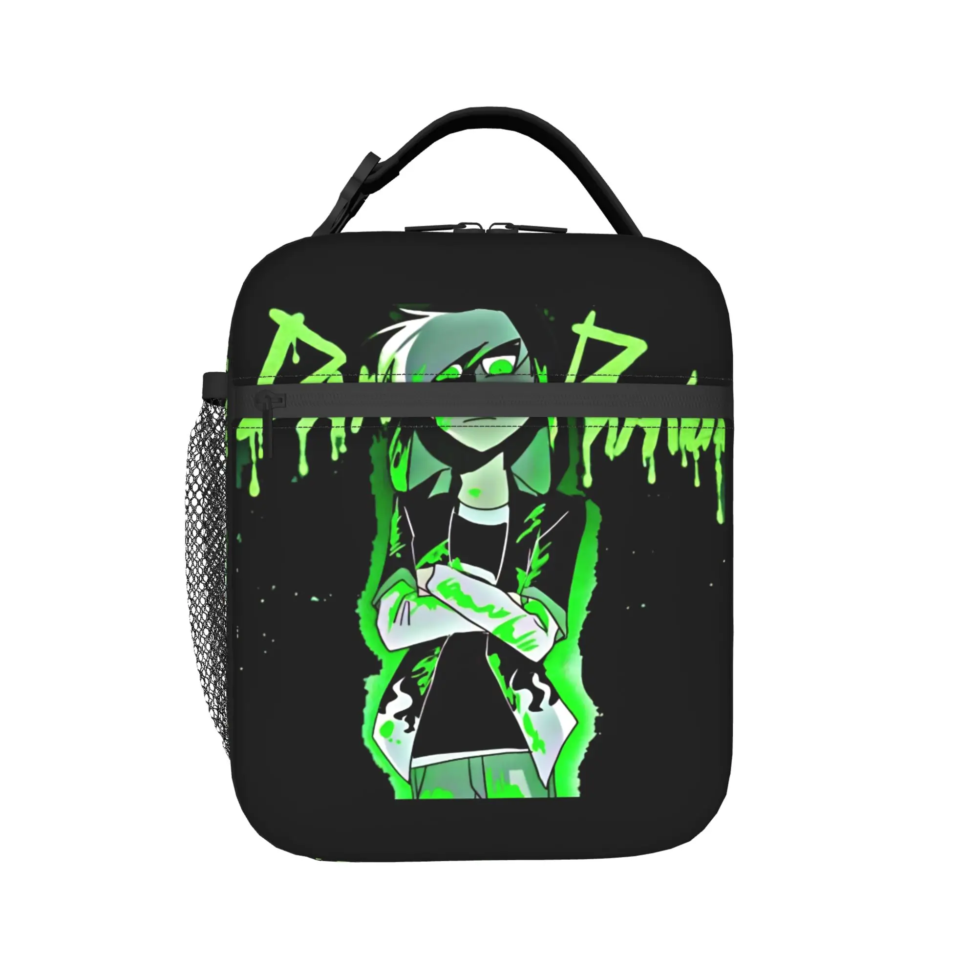 Danny Phantom Lunch Bag  Portable Zipper Lunch Box Women Travel Custom Cooler Bag Casual Oxford Thermal Tote Handbags